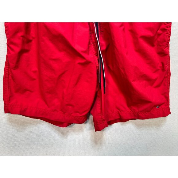 Tommy Hilfiger Men's Swimsuit Trunks Shorts Size M Apple Red Mesh Liner Pockets - Picture 6 of 13